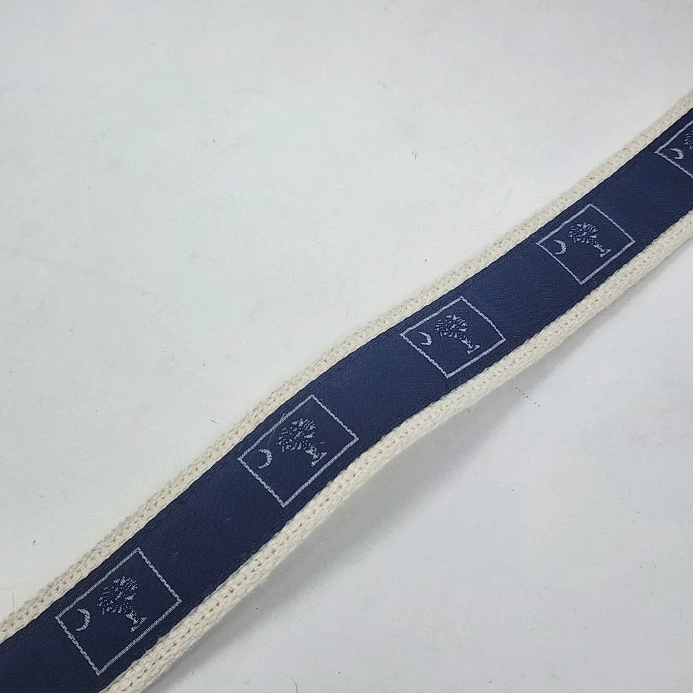 Jabi Palmetto Tree South Carolina Canvas Leather Belt Men's L Navy